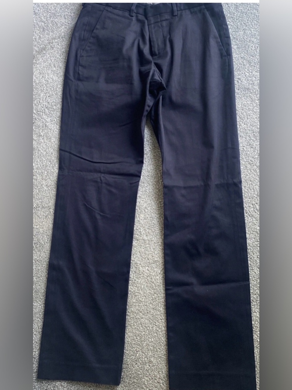 Express  men's Dress pants stretch cotton Dark Blue Tan Closure Zip Fly 31x31